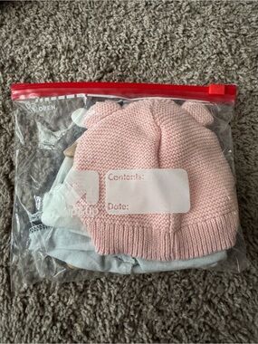 Bundle Set of Baby Knit and Cotton Hats